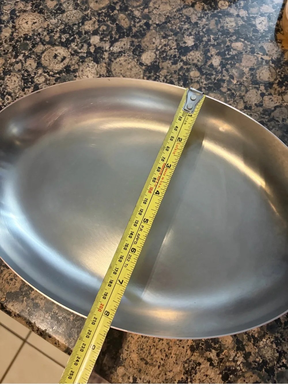 Vintage Paul Revere Copper-Finish Fry Pan with Brushed Brass Handle